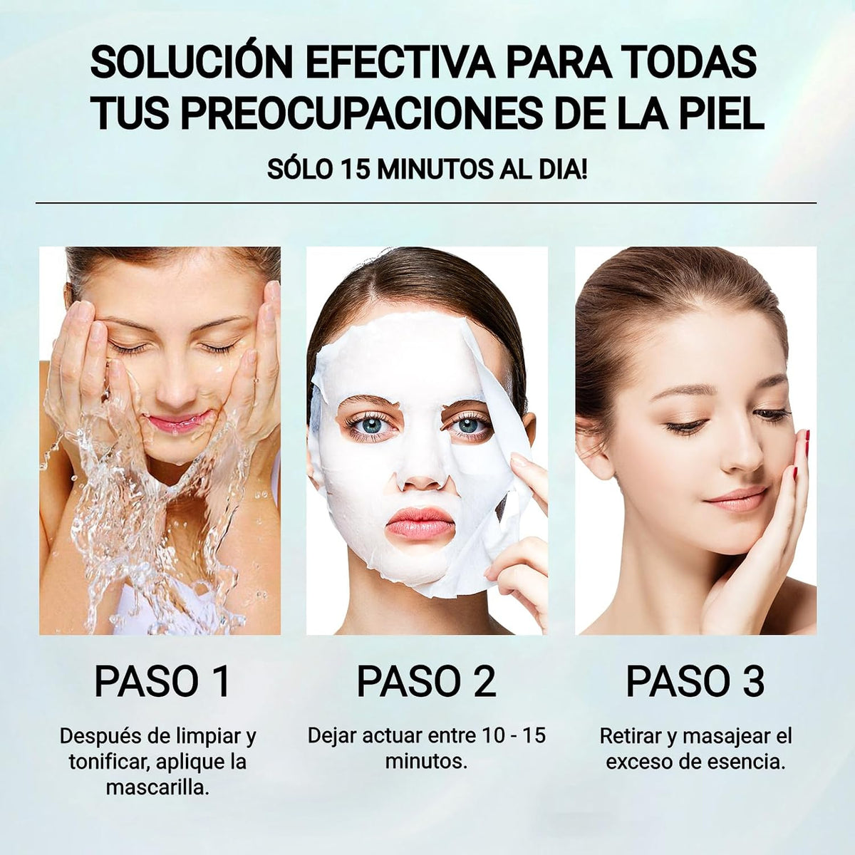 KORAL Salicylic Acid Facial Mask (10 Units x 25ml) with Azelaic Acid, Skin Care & Hydrating - Vegan Skincare, Korean Formulas with Active Ingredients - Unisex