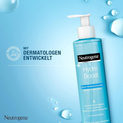 Neutrogena Hydro Boost Gentle Facial Cleanser with Hyaluronic Acid and Glycerin for All Skin Types, 200 ml